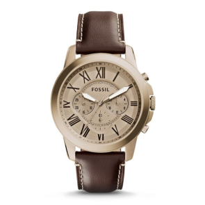 Uhrenarmband Fossil FS5107 Leder Braun 22mm